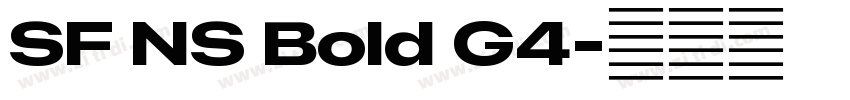 SF NS Bold G4字体转换